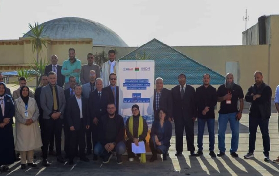 مشاركة الهيئة الليبية للإغاثة في ورشة عمل بعنوان تنمية القدرات في إدارة مخاطر الكوارث